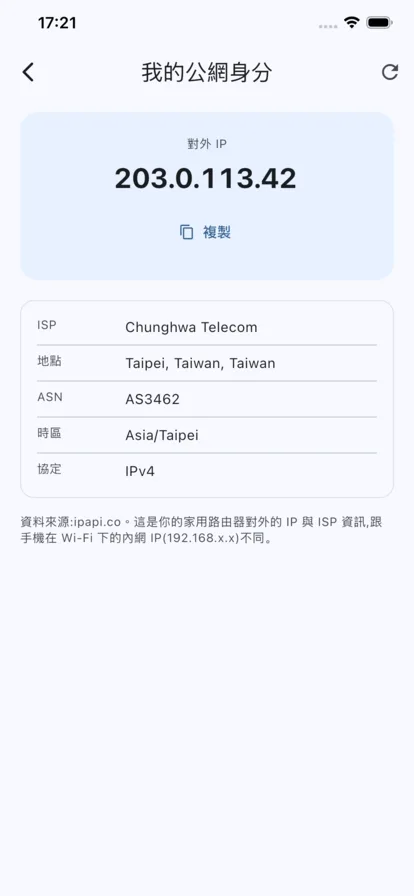 我的公網身分